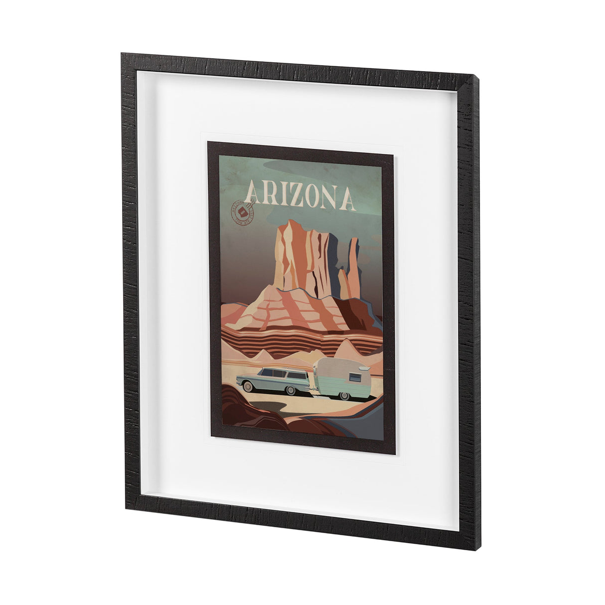 Arizona Go USA (M) by Mercana Studio a Framed Art Print Matted under Glass by Mercana at Eve Furniture