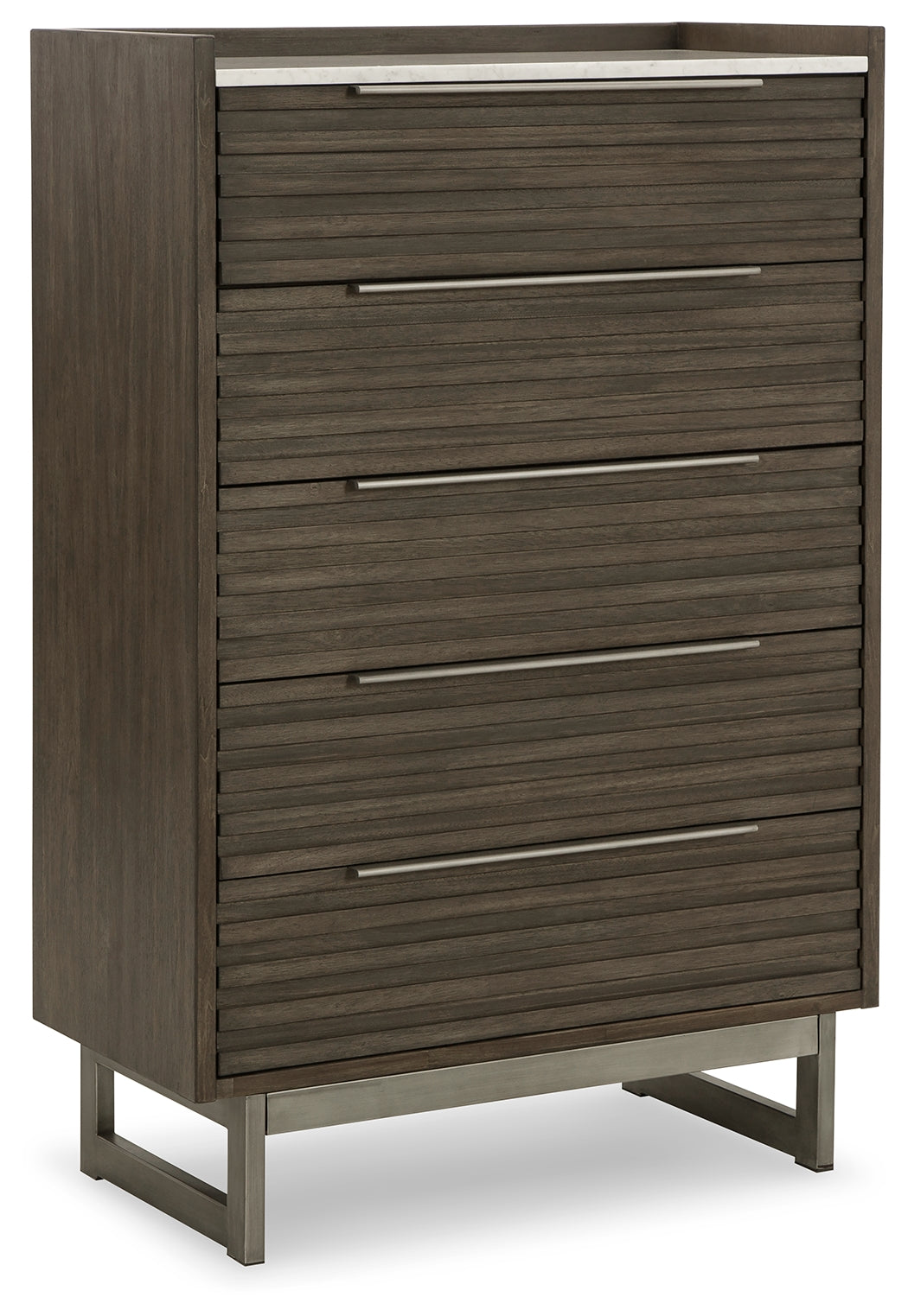 Arkenton Grayish Brown/White Chest of Drawers by Ashley at Eve Furniture