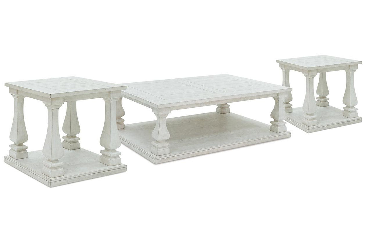 Arlendyne Antique White Coffee Table and 2 End Tables by Ashley at Eve Furniture