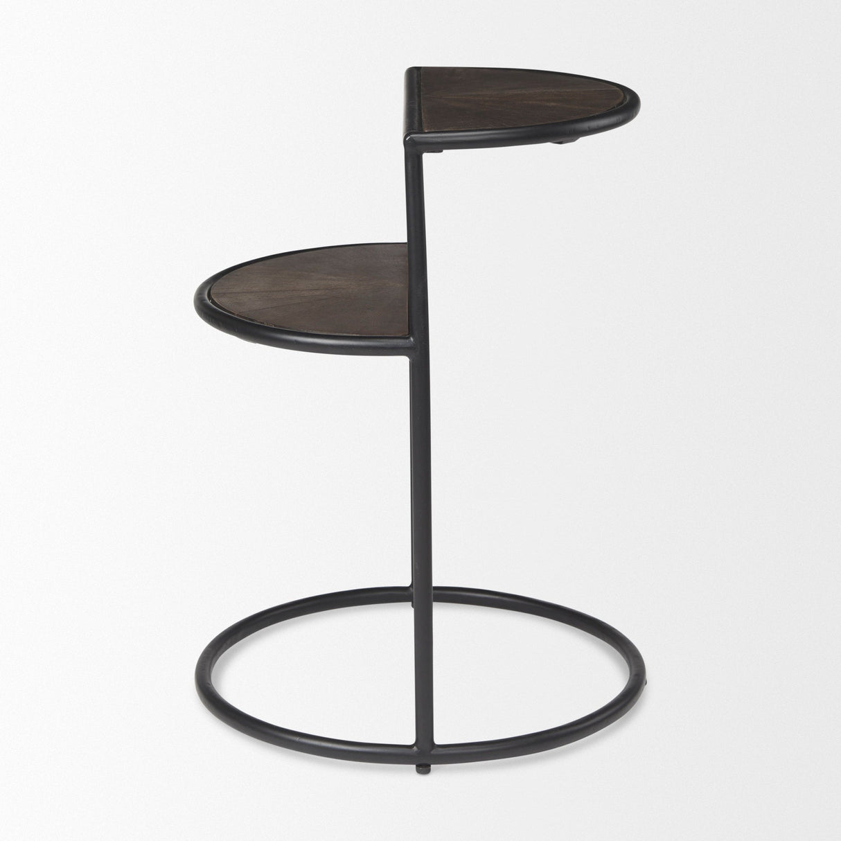 Arlo 20.5L x 20.5W x 24.4H Brown Wood W/Black Metal End Table by Mercana at Eve Furniture
