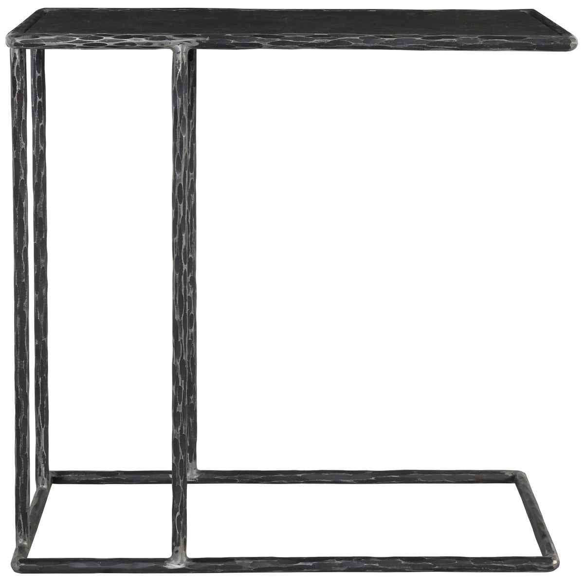 Arlo Accent Table - Hammered Metal/Blue Stone by Classic Home at Eve Furniture