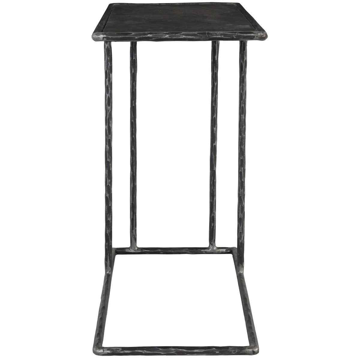 Arlo Accent Table - Hammered Metal/Blue Stone by Classic Home at Eve Furniture