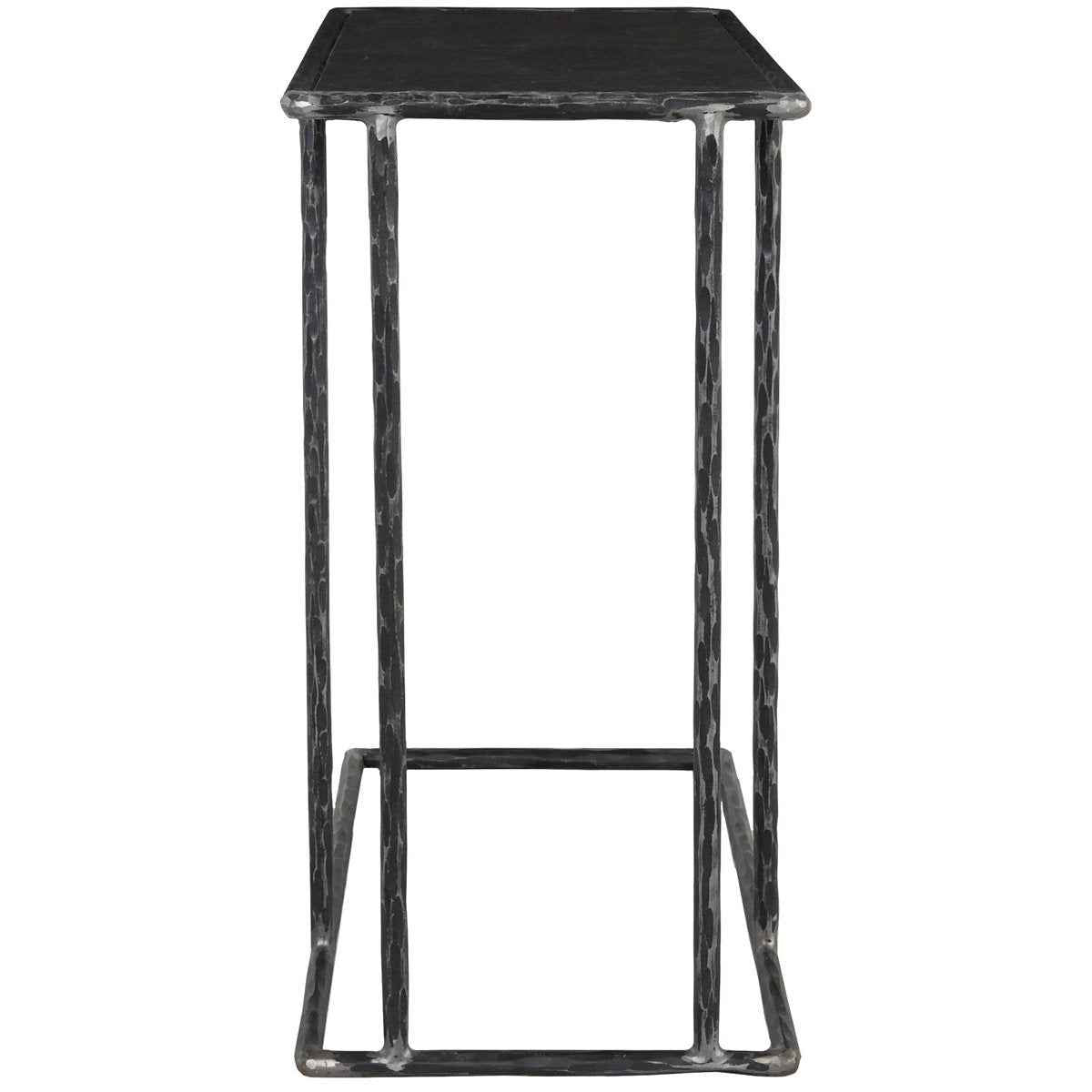 Arlo Accent Table - Hammered Metal/Blue Stone by Classic Home at Eve Furniture