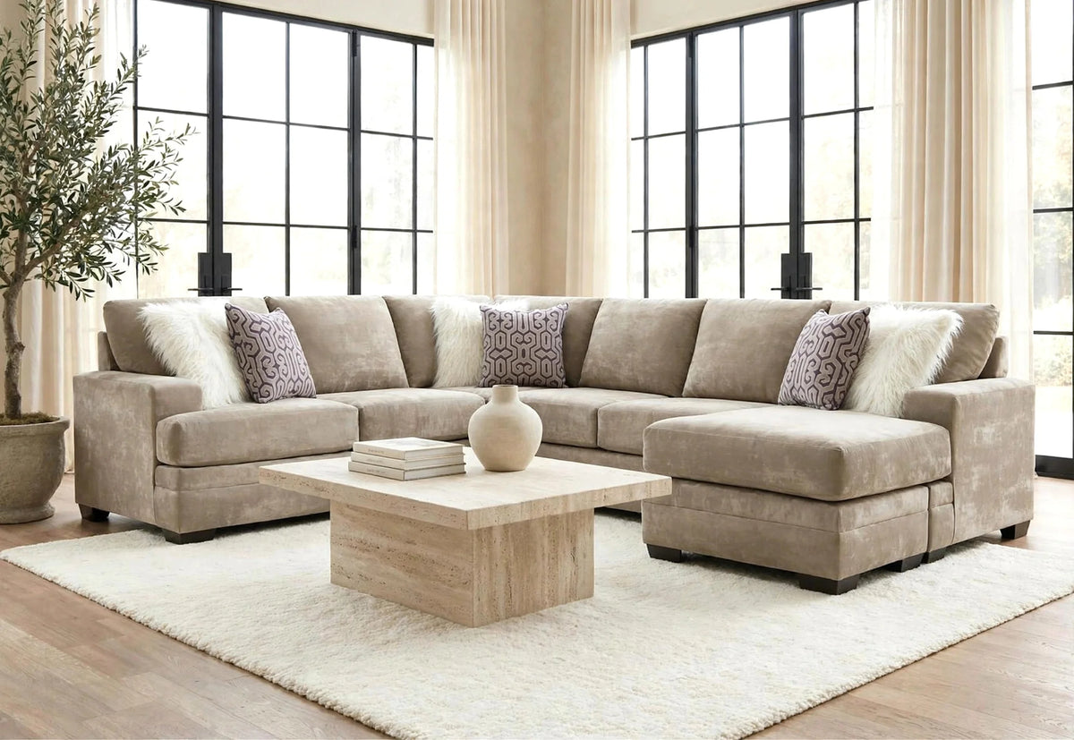 Arlo Hearth Cement Reversible Sectional