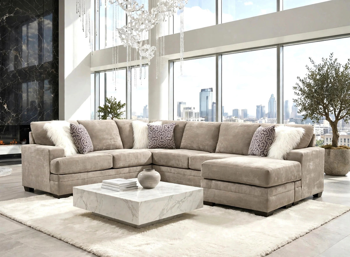 Arlo Hearth Cement Reversible Sectional