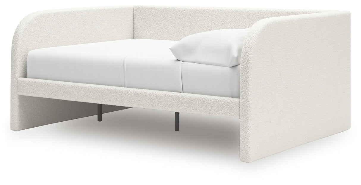 Arloster Tan/White Full Upholstered Day Bed by Ashley at Eve Furniture