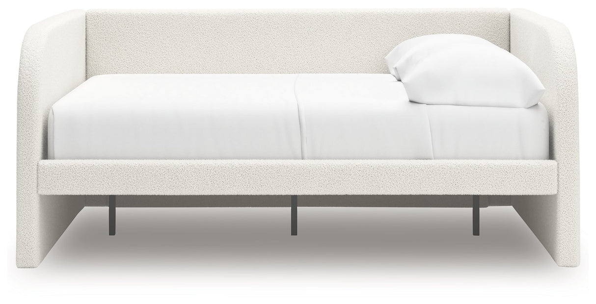 Arloster Tan/White Full Upholstered Day Bed by Ashley at Eve Furniture