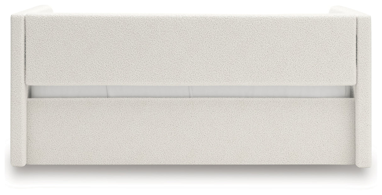 Arloster Tan/White Full Upholstered Day Bed by Ashley at Eve Furniture