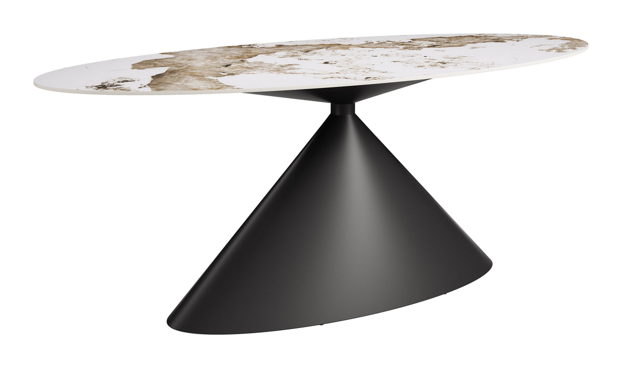 Armana White & Brown Dining Table by Zuomod at Eve Furniture