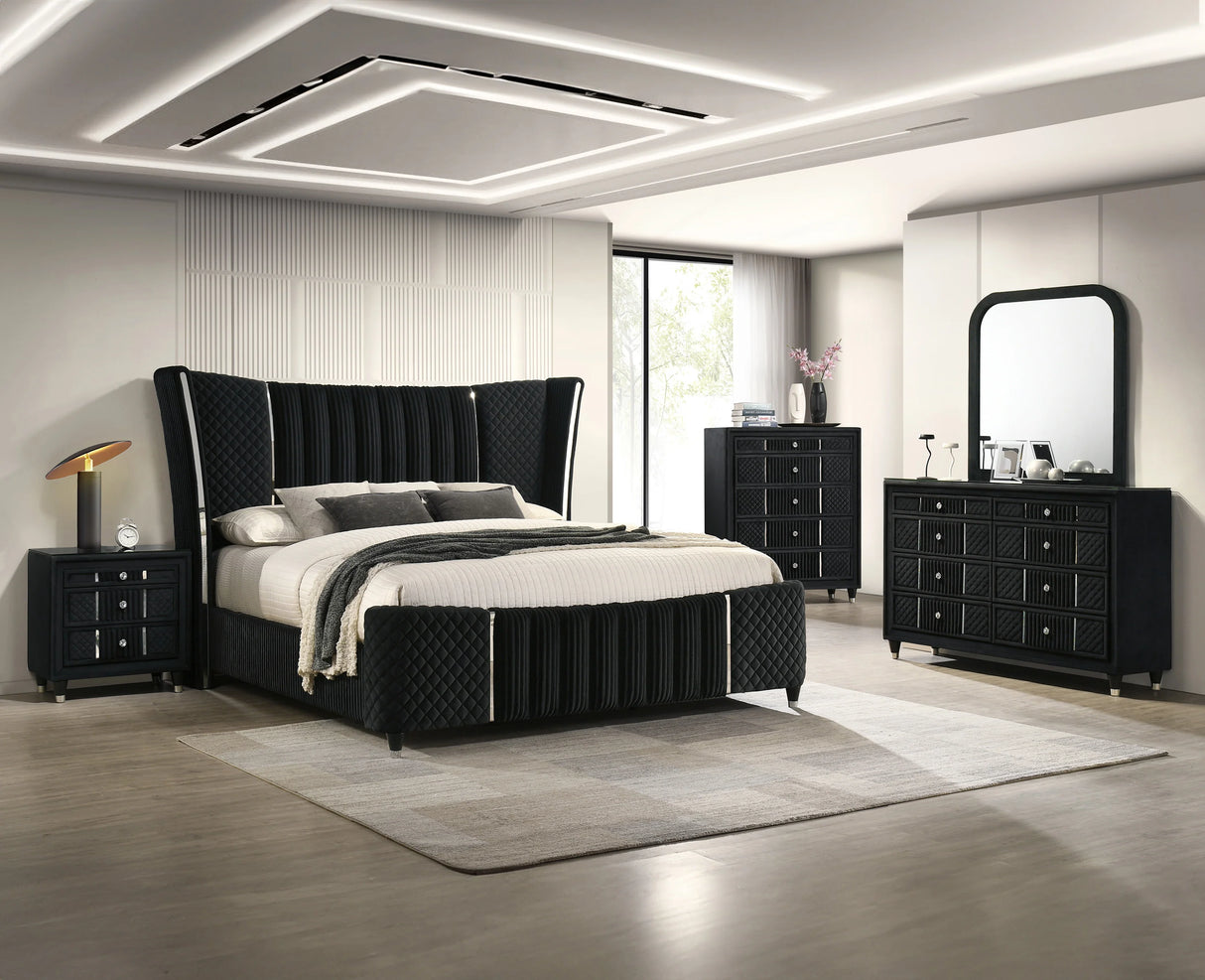 Armany Black Dresser Mirror by Crown Mark at Eve Furniture