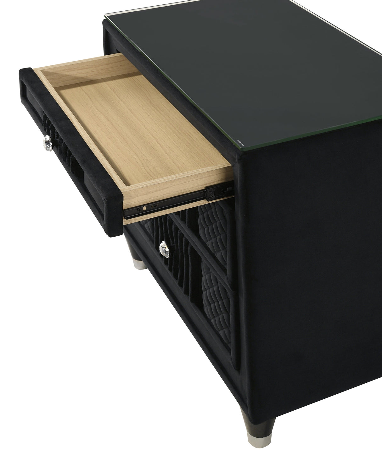 Armany Black Upholstered Wingback Panel Bedroom Set by Crownmark at Eve Furniture