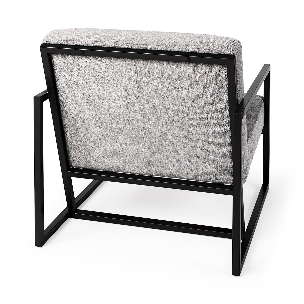 Armelle Gray Fabric Seat W/Black Metal Frame Accent Chair by Mercana at Eve Furniture