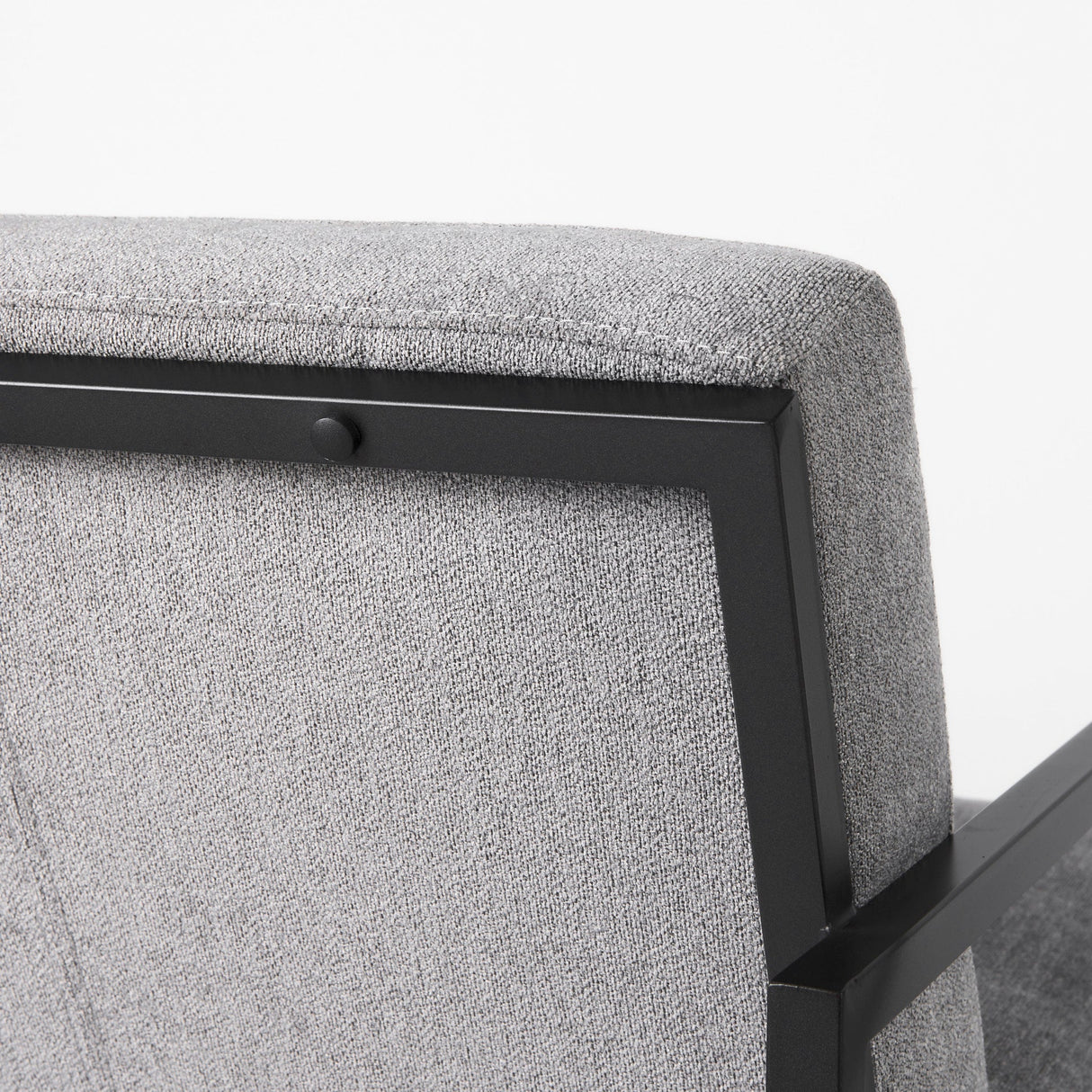 Armelle Gray Fabric Seat W/Black Metal Frame Accent Chair by Mercana at Eve Furniture