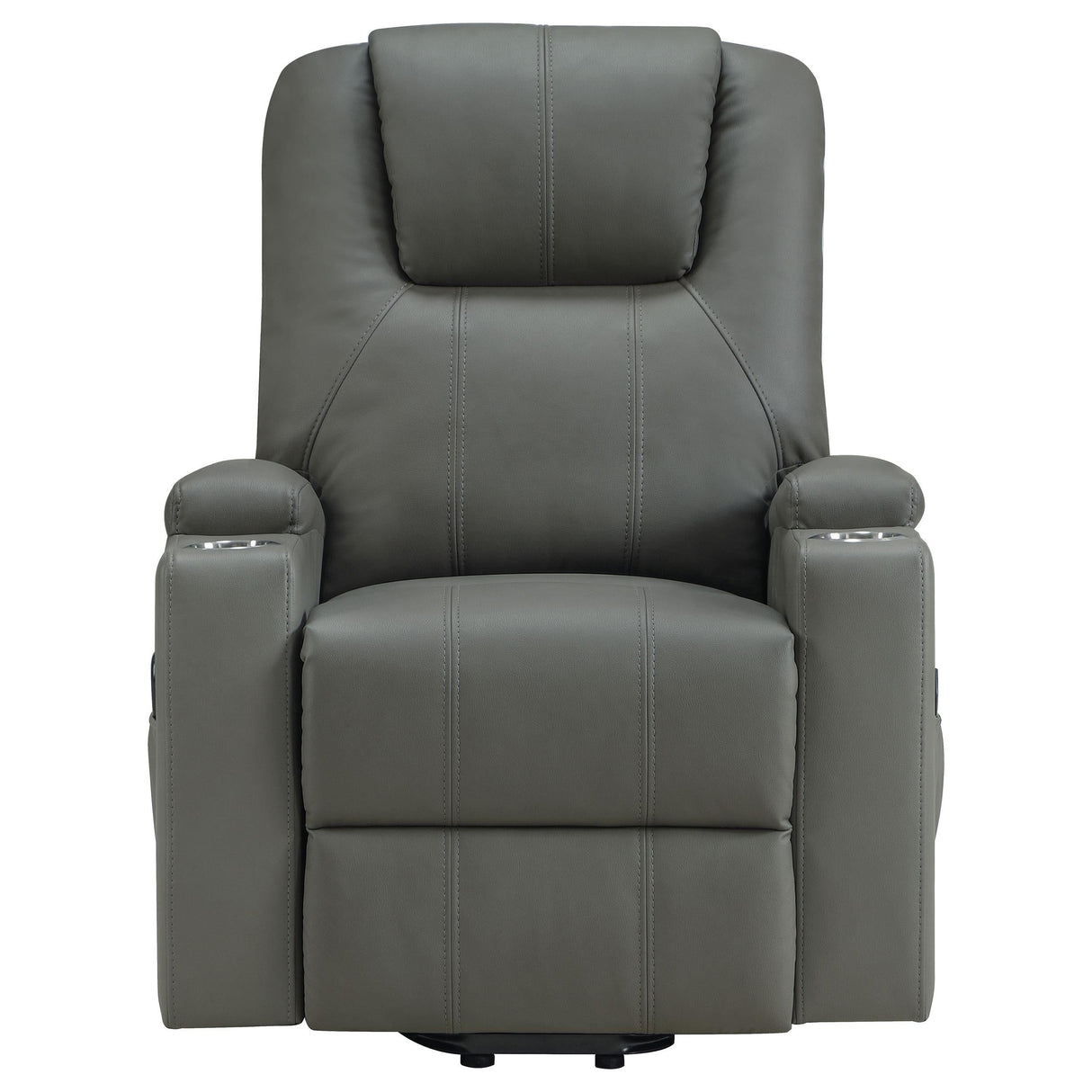 Armstrong Gray Upholstered Power Lift Massage Recliner by Coaster at Eve Furniture