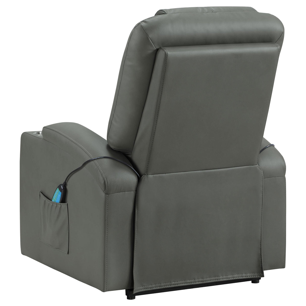 Armstrong Gray Upholstered Power Lift Massage Recliner by Coaster at Eve Furniture