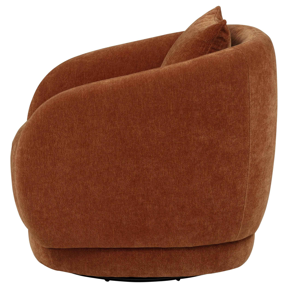 Arnaud Burnt Orange Chenille Upholstered Swivel Accent Chair by Coaster at Eve Furniture