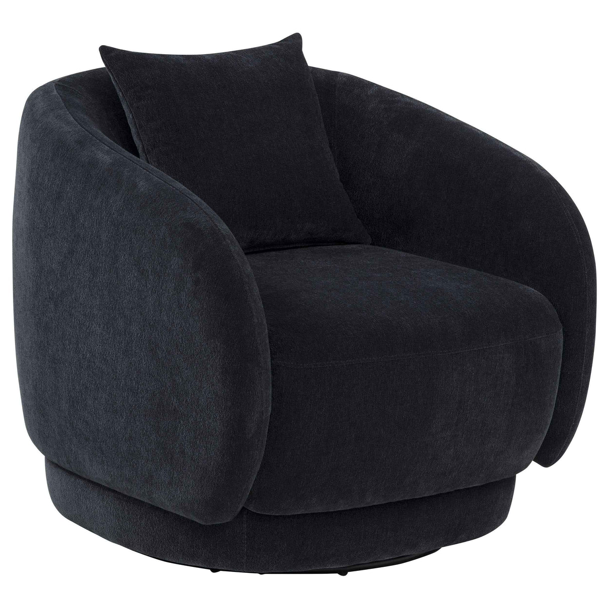 Arnaud Navy Chenille Upholstered Swivel Accent Chair by Coaster at Eve Furniture