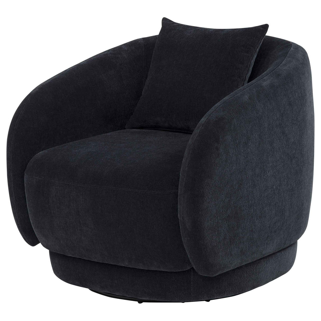 Arnaud Navy Chenille Upholstered Swivel Accent Chair by Coaster at Eve Furniture