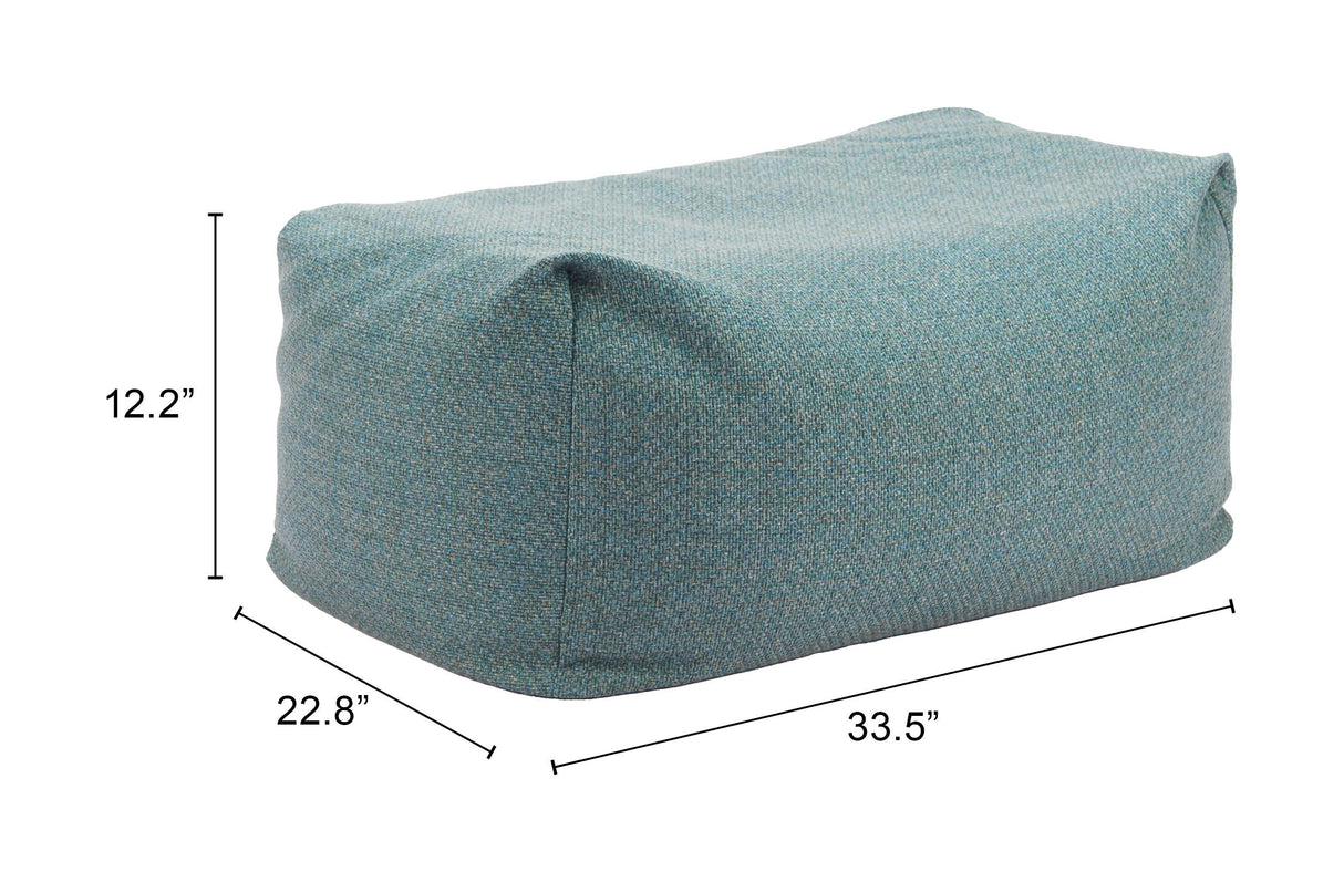 Aroz Green Outdoor Ottoman by Zuomod at Eve Furniture