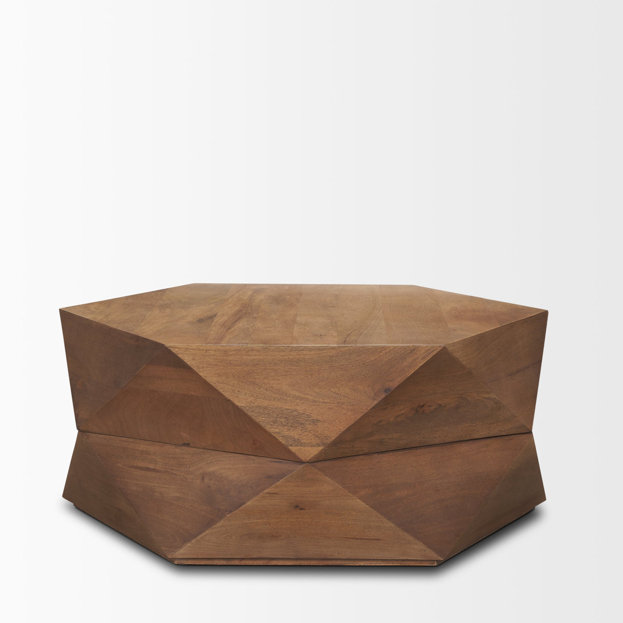 Arreto 36" Hexagonal Hinged Solid Wood Top and Base Coffee Table by Mercana at Eve Furniture