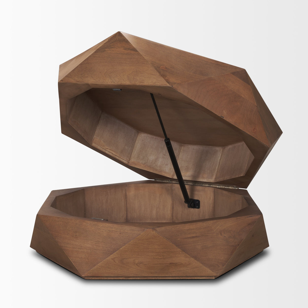 Arreto 36" Hexagonal Hinged Solid Wood Top and Base Coffee Table by Mercana at Eve Furniture