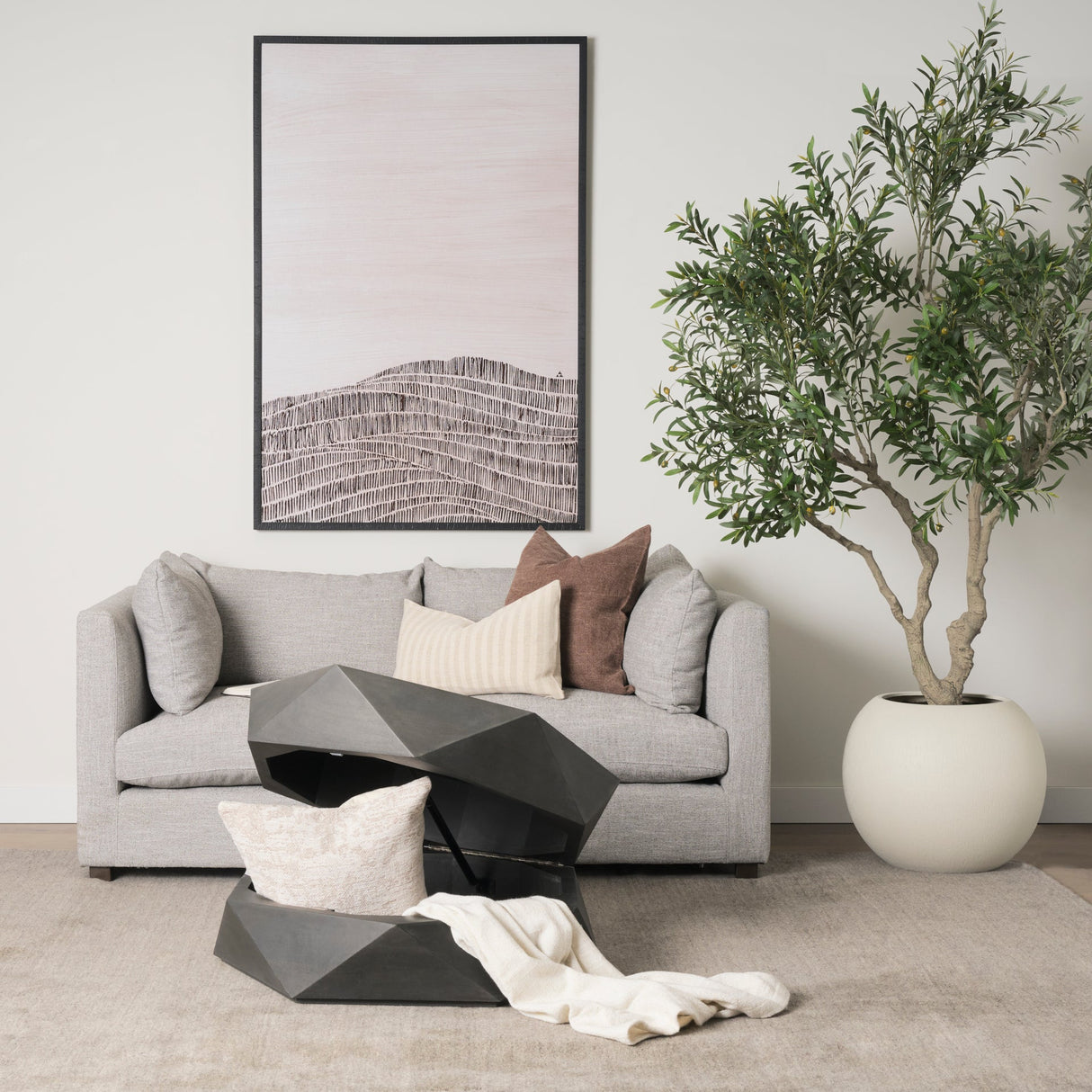 Arreto 36" Hexagonal Hinged Solid Wood Top and Base Coffee Table by Mercana at Eve Furniture