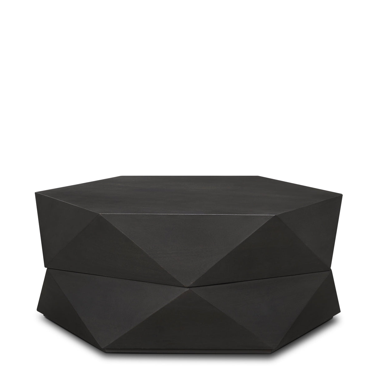 Arreto 36" Hexagonal Hinged Solid Wood Top and Base Coffee Table by Mercana at Eve Furniture