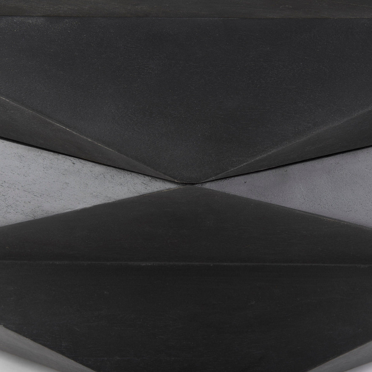 Arreto 48" Black Solid Wood Hexagonal Storage Coffee Table by Mercana at Eve Furniture