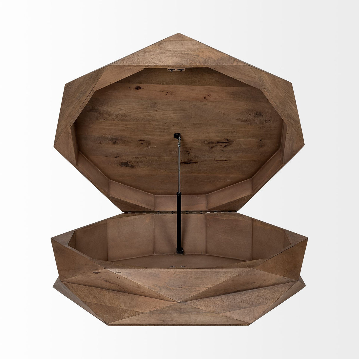 Arreto 48" Hexagonal Hinged Solid Wood Top and Base Coffee Table by Mercana at Eve Furniture