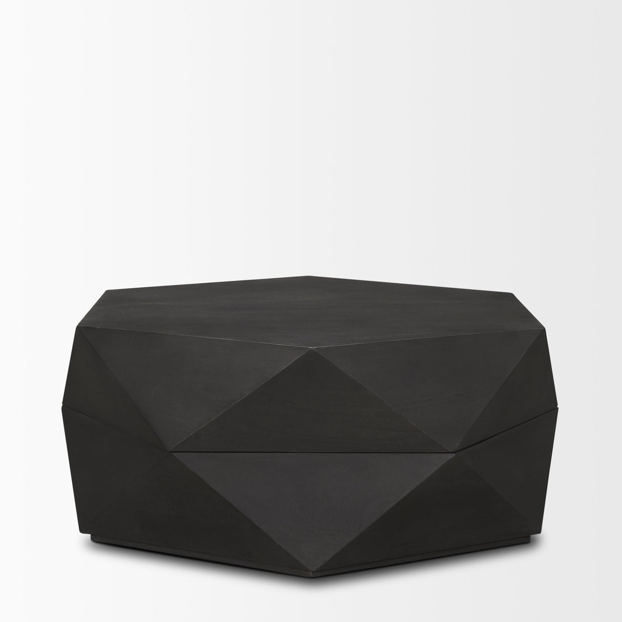 Arreto Hexagonal Hinged Solid Wood Top and Base Coffee Table by Mercana at Eve Furniture