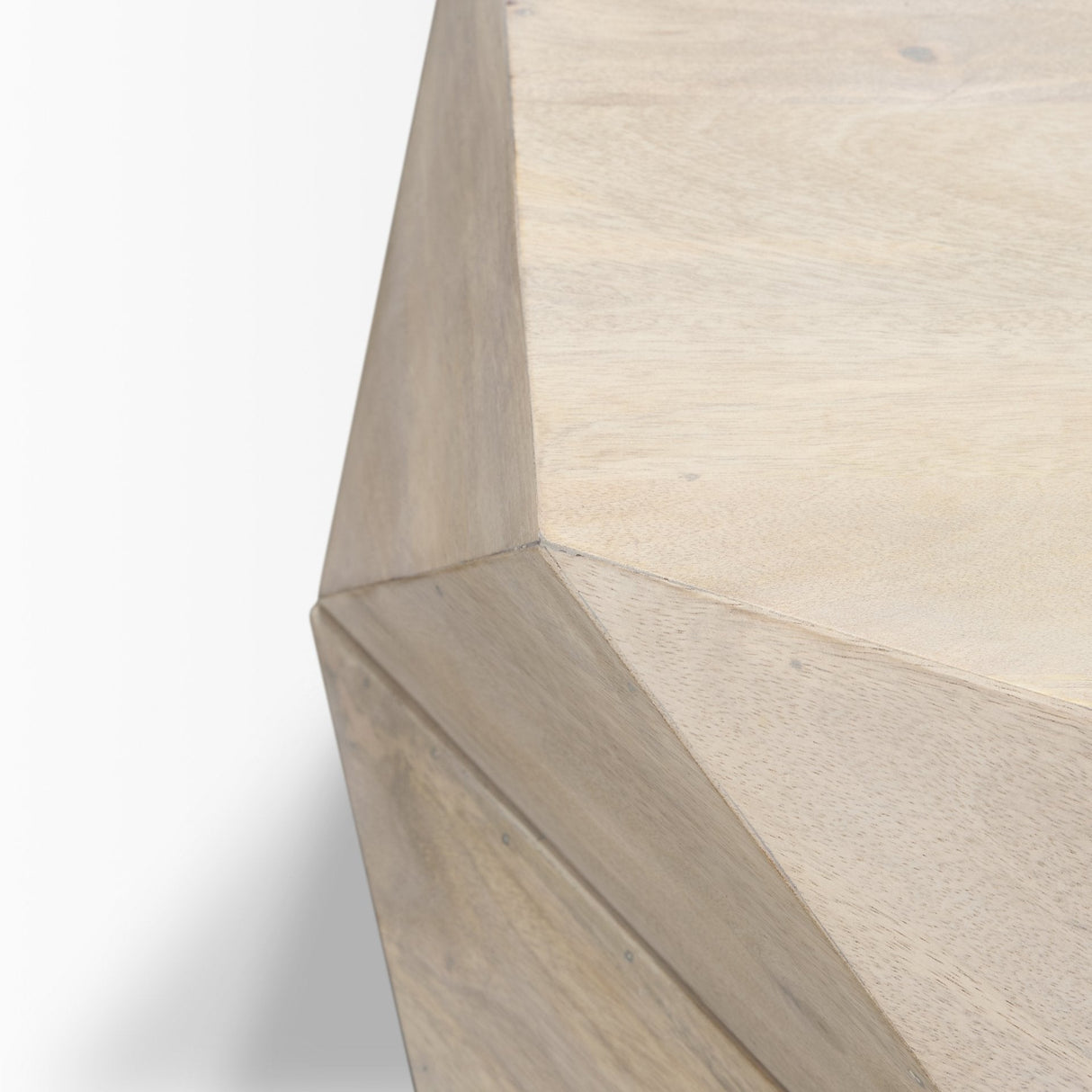 Arreto Hexagonal Hinged Solid Wood Top and Base Coffee Table by Mercana at Eve Furniture