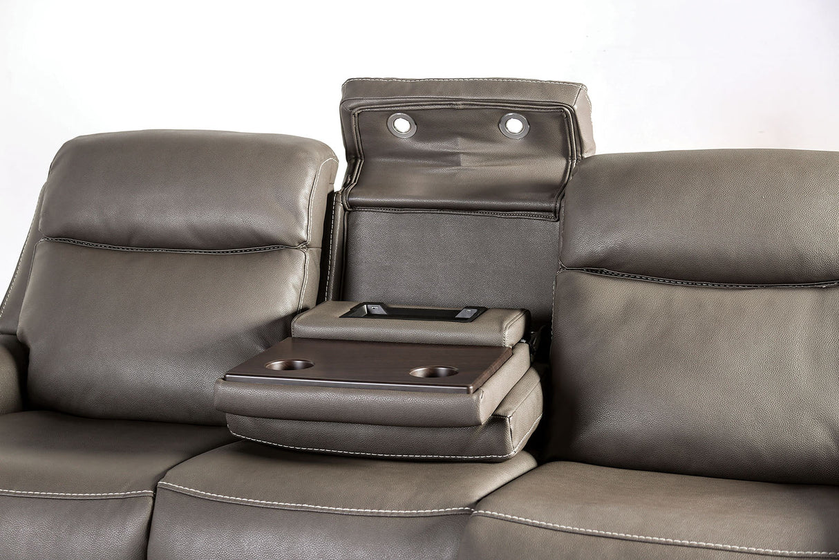 Artemia Gray Power Reclining Sofa & Loveseat by Furniture of America at Eve Furniture
