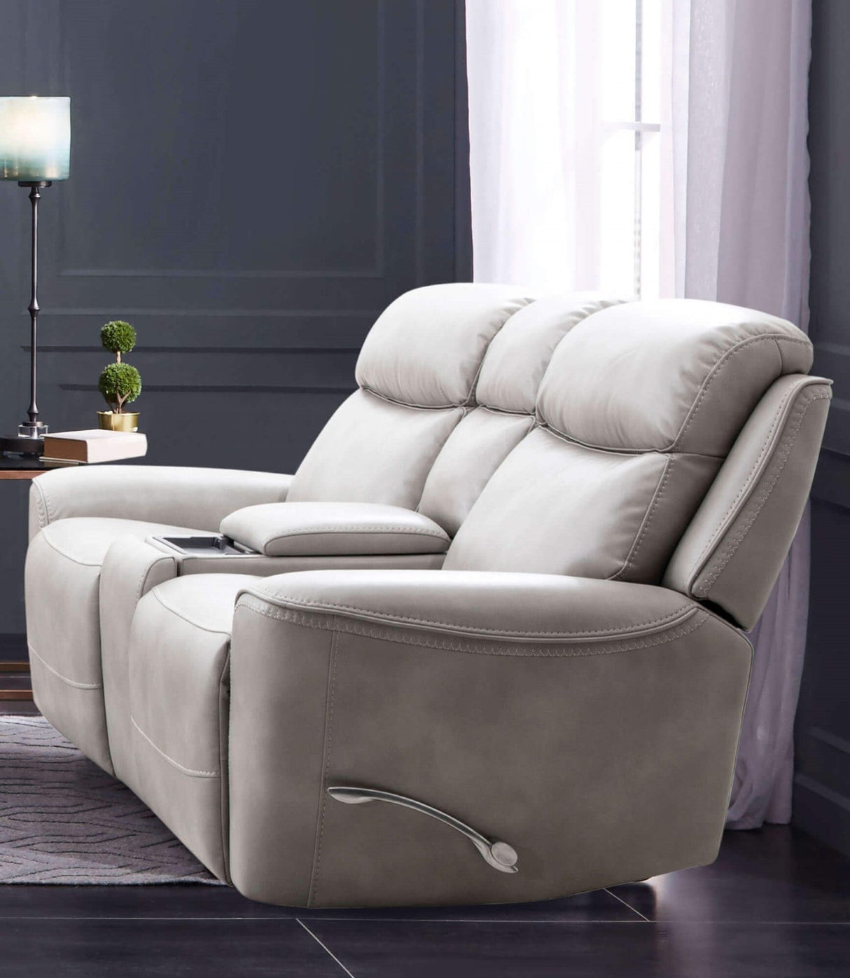 Artemia Light Taupe Power Reclining Sofa & Loveseat by Furniture of America at Eve Furniture