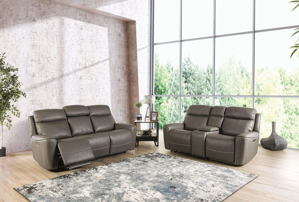 Artemia Gray Power Reclining Loveseat by Furniture of America at Eve Furniture