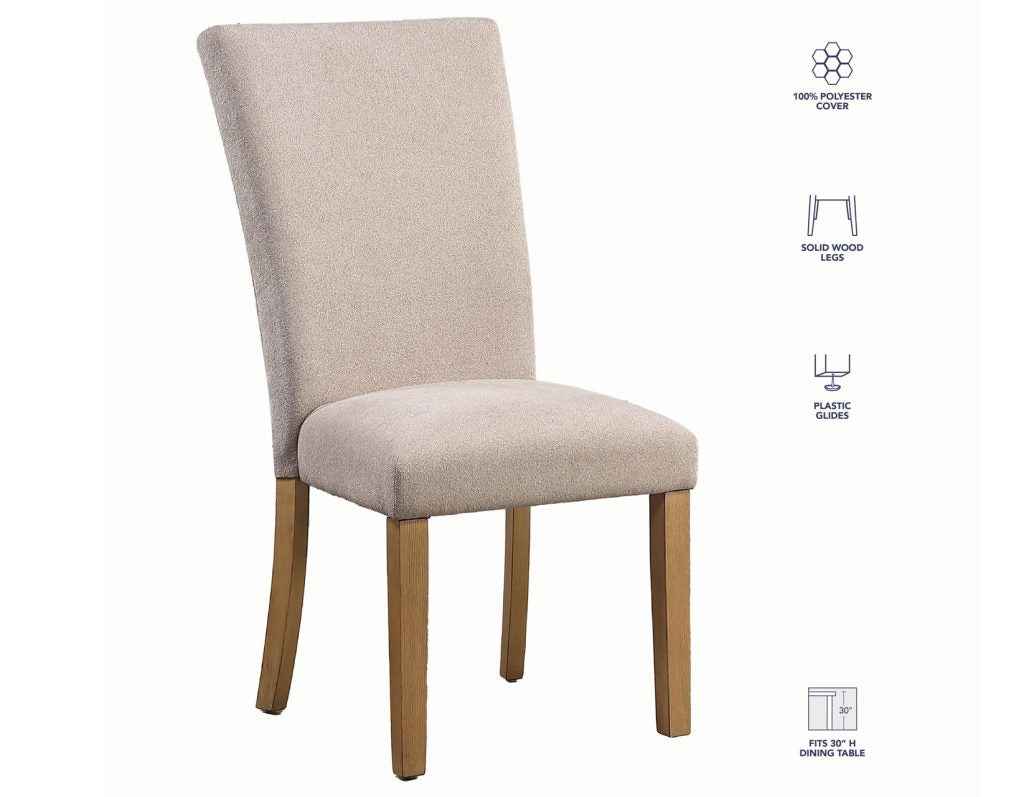 Artemis Beige Chenille Side Chair by Steve Silver at Eve Furniture