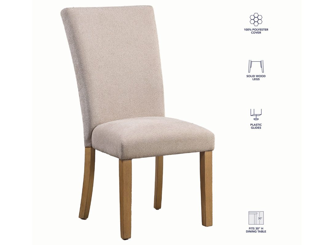 Artemis Beige Chenille Side Chair