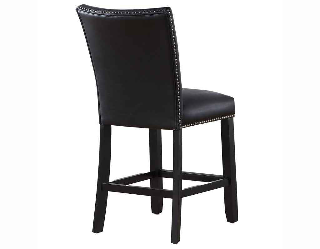Artemis Black Vegan Leather 24″ Counter Stool by Steve Silver at Eve Furniture