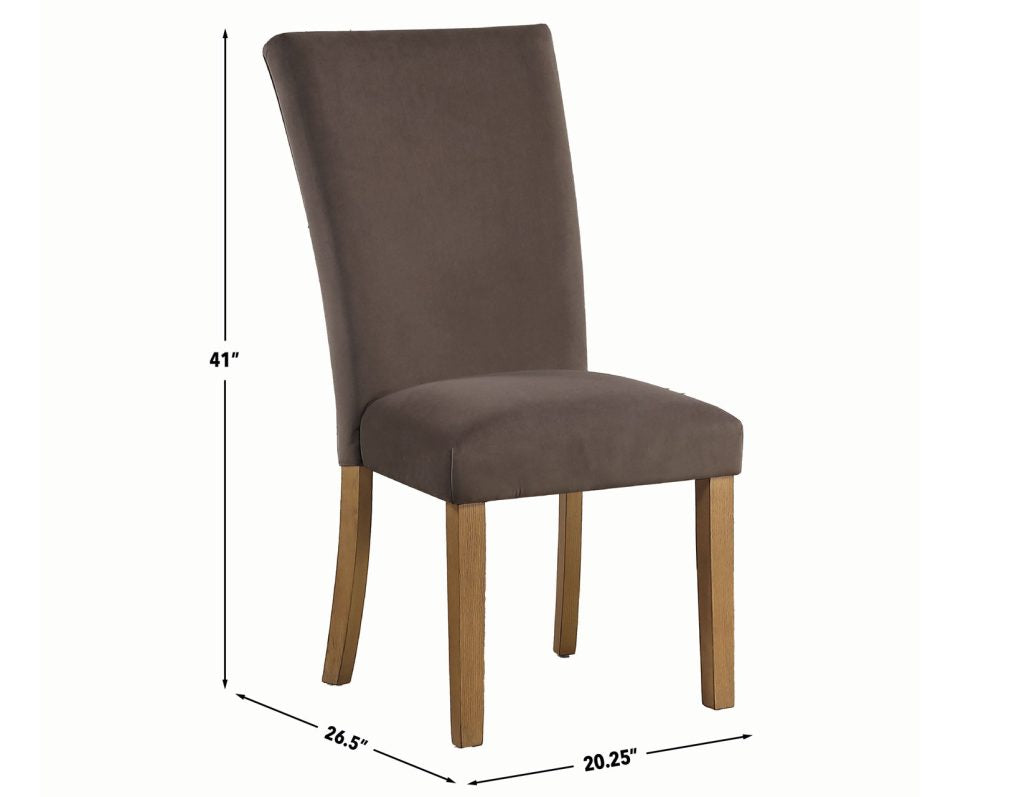 Artemis Brown Velvet Side Chair by Steve Silver at Eve Furniture