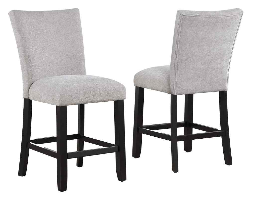 Artemis Gray Chenille Velvet 24″ Counter Stool by Steve Silver at Eve Furniture