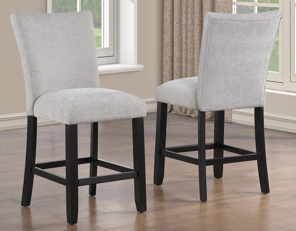 Artemis Gray Chenille Velvet 24″ Counter Stool by Steve Silver at Eve Furniture