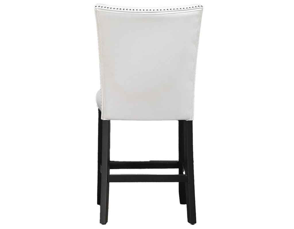 Artemis White Vegan Leather 24″ Counter Stool by Steve Silver at Eve Furniture