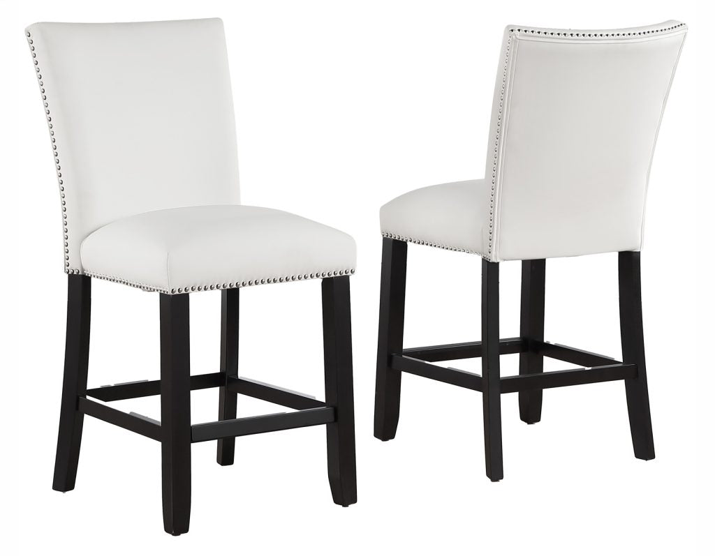 Artemis White Vegan Leather 24″ Counter Stool