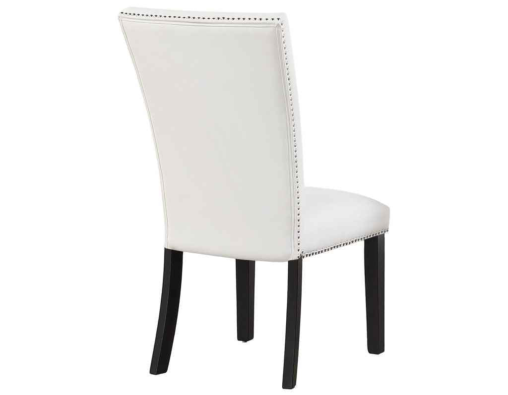 Artemis White Vegan Leather Cover Side Chair by Steve Silver at Eve Furniture