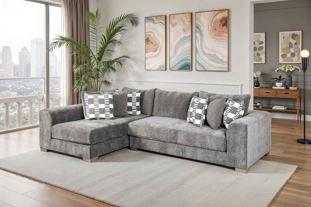 Artesia Charcoal Gray Sectional by Furniture of America at Eve Furniture