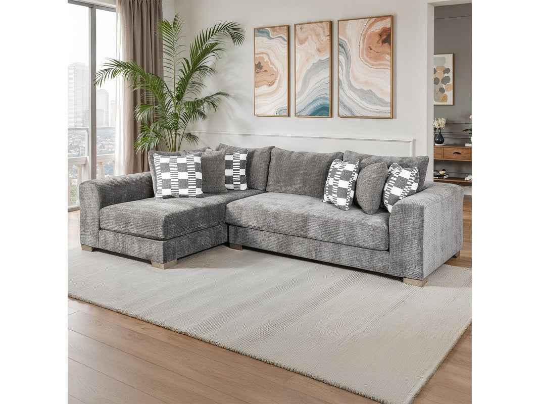 Artesia Charcoal Gray Sectional by Furniture of America at Eve Furniture