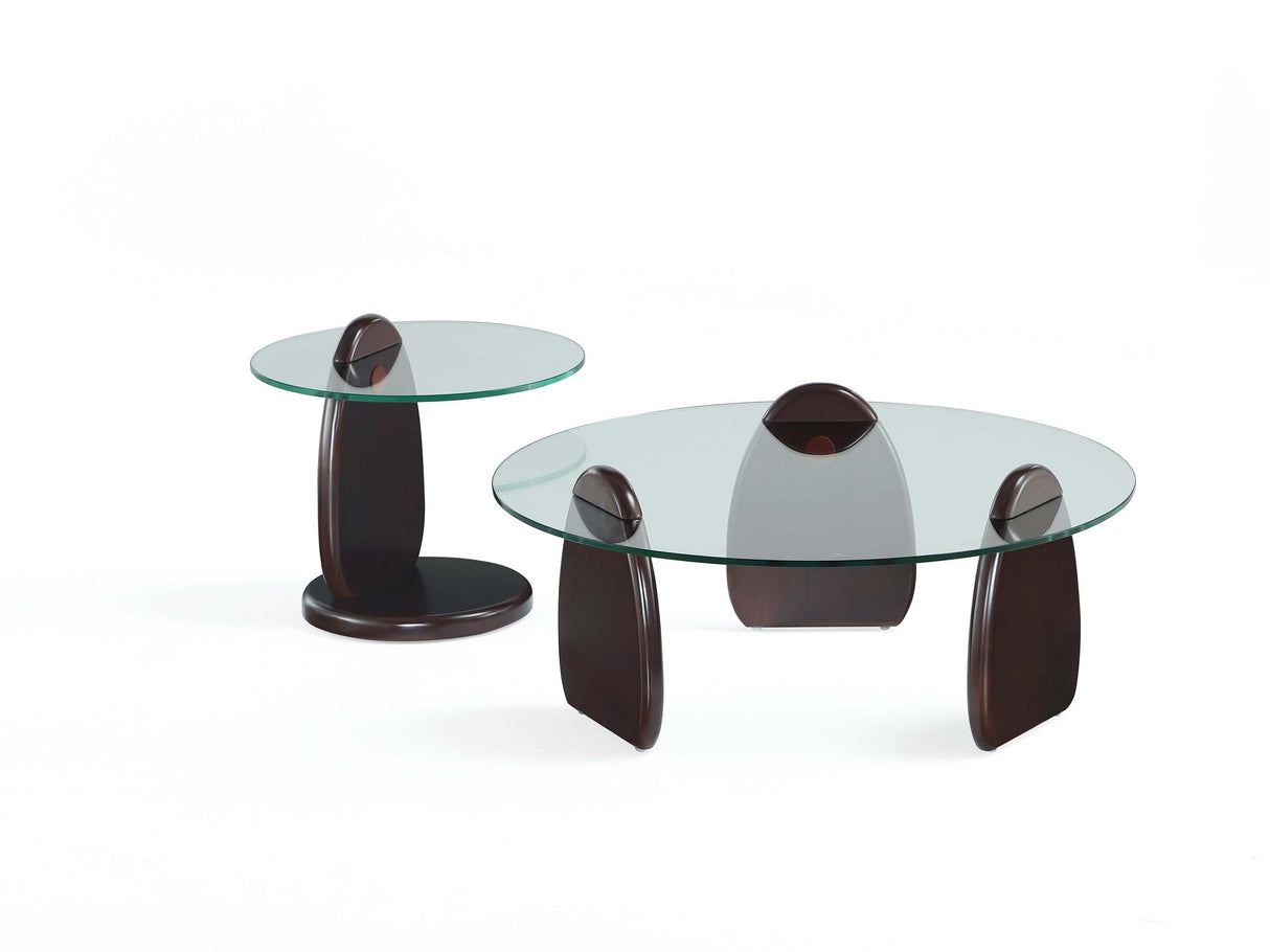 Artesia Coffee Table and End Table in Dark Walnut (set of 2) by Manhattan Comfort at Eve Furniture