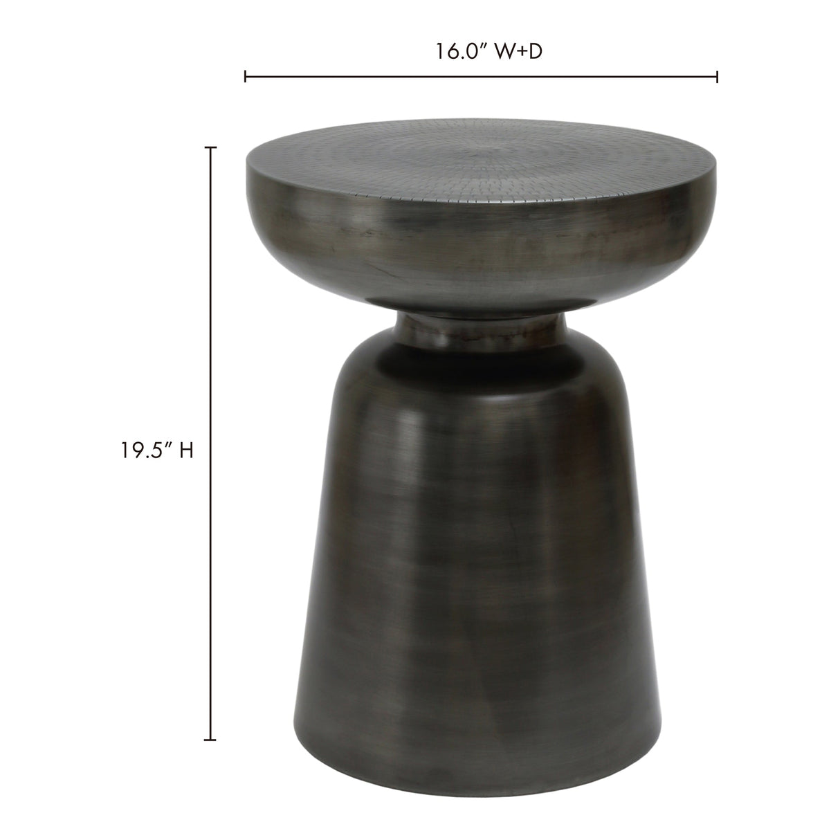 Arthur Antique Nickel Accent Table by Moe's Home at Eve Furniture