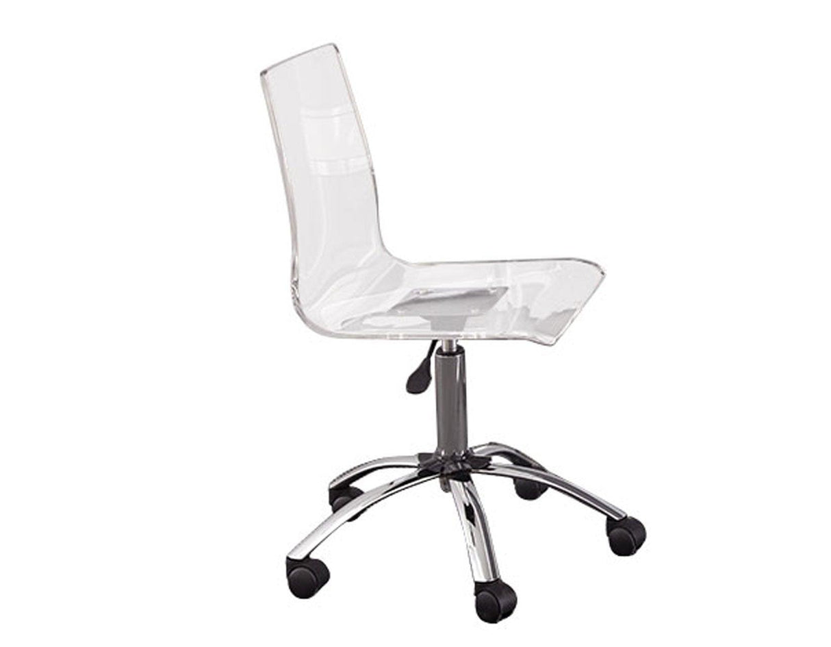 Arthur Adjustable Swivel Chair, Clear by Steve Silver at Eve Furniture