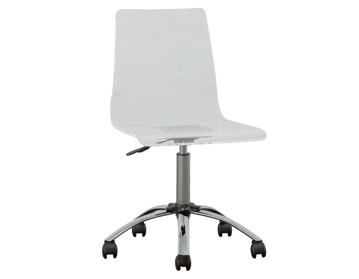 Arthur Adjustable Swivel Chair, Clear by Steve Silver at Eve Furniture