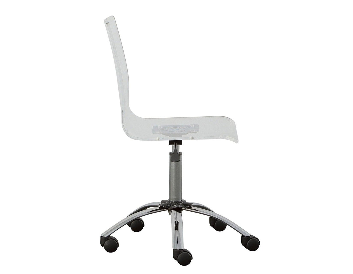 Arthur Adjustable Swivel Chair, Clear by Steve Silver at Eve Furniture